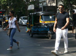Arjun Rampal and Mehr Jesia spotted at Standard Chartered Bank in Bandra