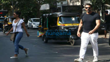 Arjun Rampal and Mehr Jesia spotted at Standard Chartered Bank in Bandra