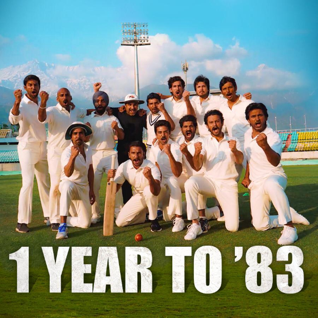 Countdown for the biggest sports film ever begins, Ranveer Singh poses with team '83