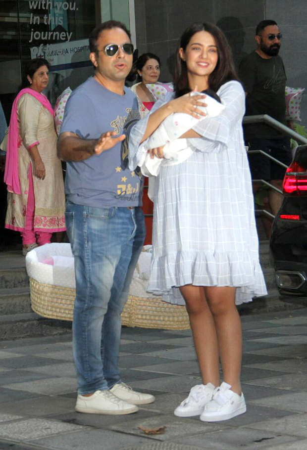 Surveen Chawla is all set to bring her daughter Eva home and the Sacred Games actress is all smiles for camera!