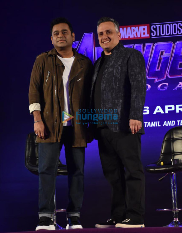 joe russo and ar rahman launch the marvel theme at the avengers endgame event 1