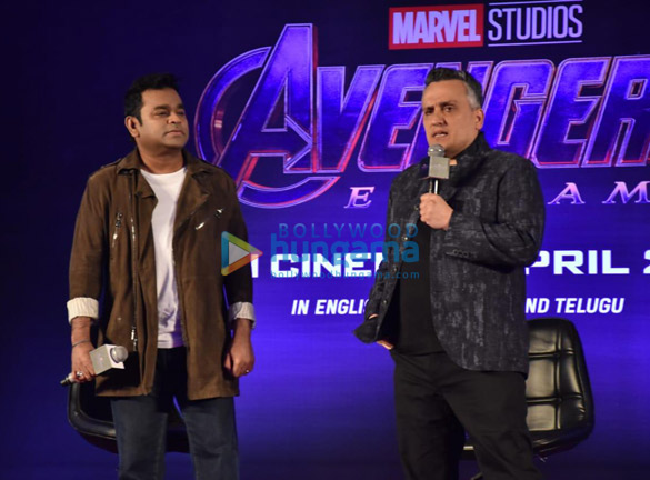 joe russo and ar rahman launch the marvel theme at the avengers endgame event 5
