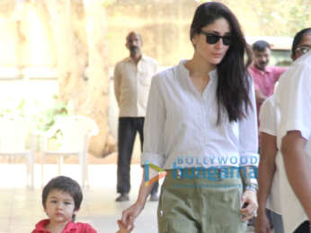 Kareena Kapoor Khan and Taimur Ali Khan snapped outside a school in Bandra