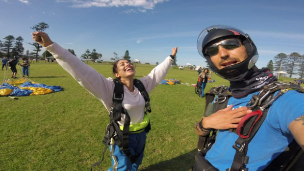 Nushrat Bharucha has the time of her life as she experiences skydiving in Australia