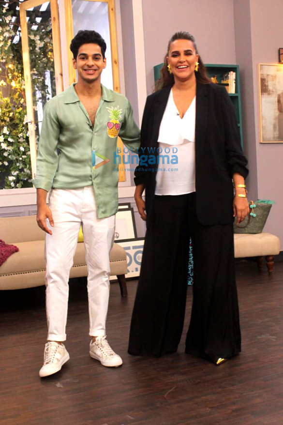 rajkummar rao and ishaan khatter snapped with neha dhupia on the sets of bffs with vogue season 3 6