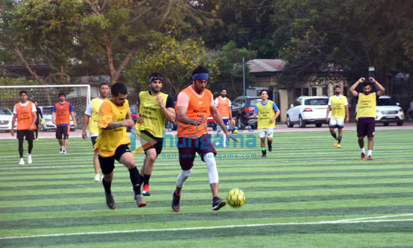 ranbir kapoor abhishek bachchan and others snapped during a football match 6 4