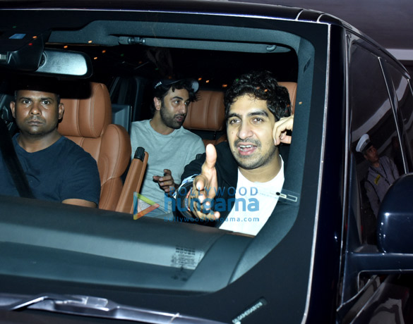 ranbir kapoor alia bhatt and ayan mukerji spotted at karan johars house 3