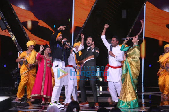 rekha snapped on the sets of rising star 4