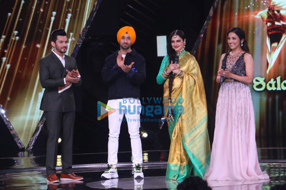 Rekha snapped on the sets of Rising Star Rekha snapped on the sets of Rising Star