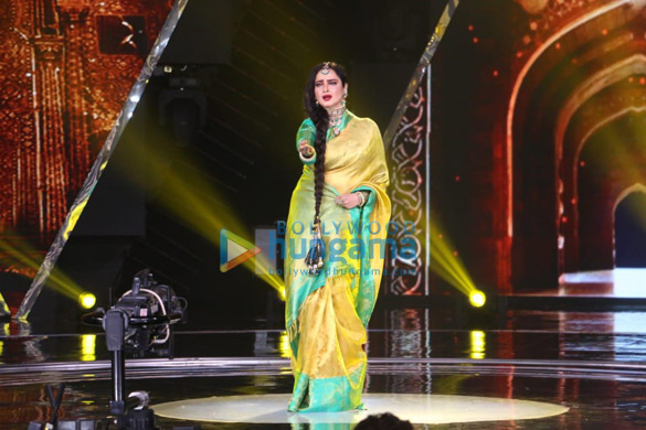 rekha snapped on the sets of rising star 6