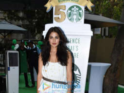 Rhea Chakraborty snapped at 50th Starbucks launch at Bandra