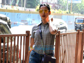 Sonal Chauhan snapped outside Skyfire producer Shabina Khan's office