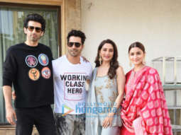 Varun Dhawan Madhuri Dixit, Aditya Roy Kapur and Alia Bhatt snapped promoting their film Kalank