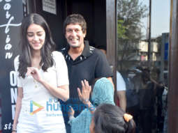 Ananya Panday and family snapped at Bastian in Bandra