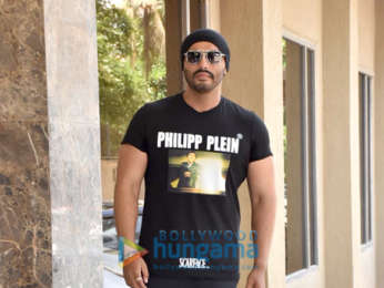 Arjun Kapoor snapped during India’s Most Wanted interviews