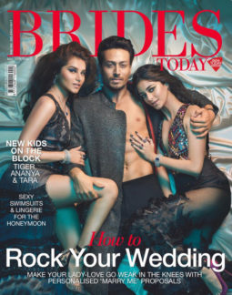 Tara Sutaria, Tiger Shroff and Ananya Pandey on the cover of Brides Today, May 2019