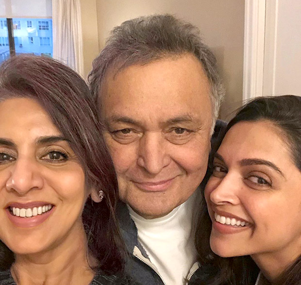 Deepika Padukone pays a visit to Rishi Kapoor and Neetu Kapoor in New York
