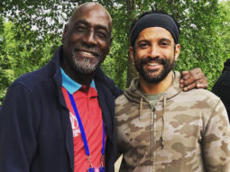 FANBOY ALERT! Farhan Akhtar strikes a pose with cricket legend, Sir Vivian Richards