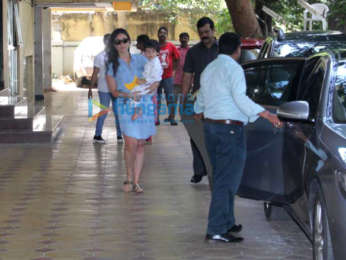 Kareena Kapoor Khan and Taimur Ali Khan spotted at play school in Bandra