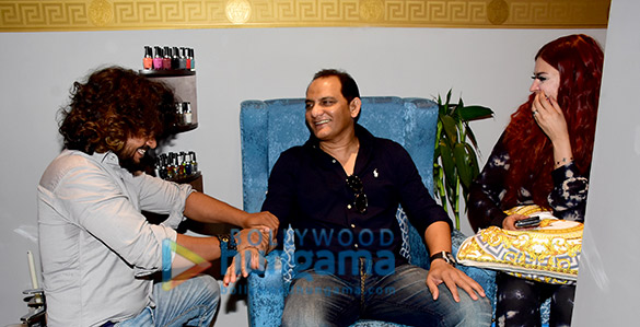 nora fatehi mohammad azharuddin ashish kapoor rekha chaudhari snapped at the launch of mizmar spa salon in bandra 5