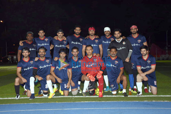 ranbir kapoor abhishek bachchan ahan shetty and others snapped during soccer match 3