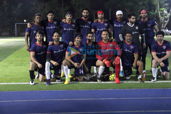 ranbir kapoor abhishek bachchan ahan shetty and others snapped during soccer match1 2