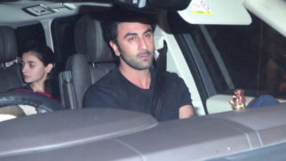Ranbir Kapoor with Alia Bhatt, Sidharth Malhotra, Ayan Mukerji & Aarti Shetty spotted at Karan Johar’s house