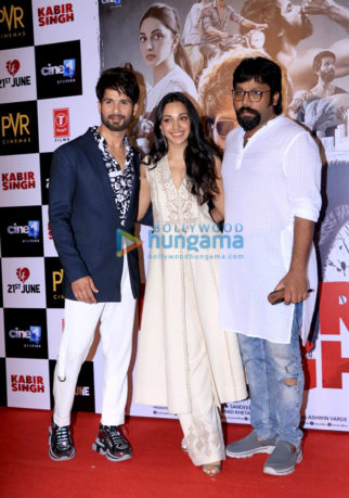 Shahid Kapoor, Kiara Advani, Sandeep Reddy Vanga grace the trailer launch of Kabir Singh