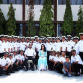 Shraddha Kapoor shares some quality time with budding Navy officers during Saaho shoot