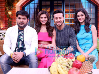 Student Of The Year 2 stars Tiger Shroff, Tara Sutaria and Ananya Pandey snapped on the sets of The Kapil Sharma Show