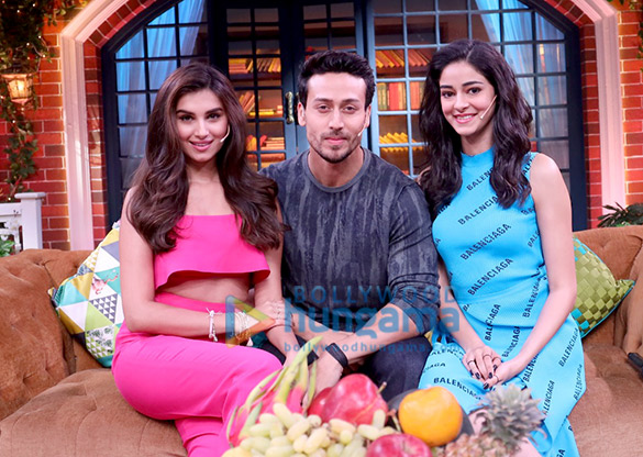 student of the year 2 stars tiger shroff tara sutaria and ananya pandey snapped on the sets of the kapil sharma show 4