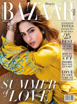 Sara Ali Khan on the cover of Harper's Bazaar, Jun 2019