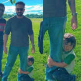 CUTE! Taimur Ali Khan clings to dad Saif Ali Khan's leg and it is absolutely ADORABLE