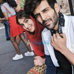 on the sets of the movie Love Aaj Kal
