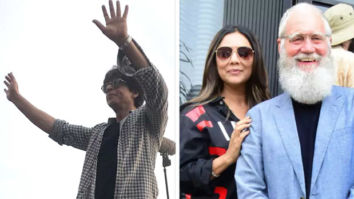 PHOTOS & VIDEOS: Shah Rukh Khan greets massive crowd post shoot, Gauri Khan spends time with David Letterman