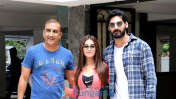 Photos: Ahan Shetty, Tara Sutaria and Milan Luthria spotted in Bandra