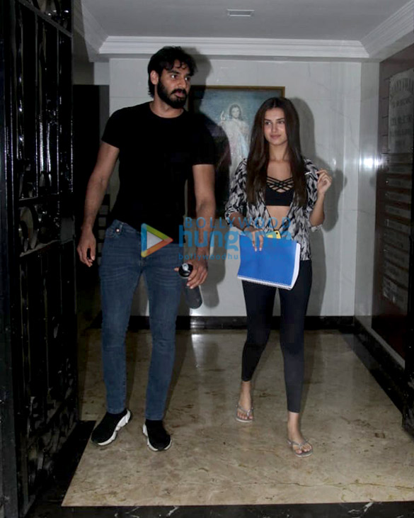 Photos: Ahan Shetty and Tara Sutaria spotted at Milan Luthria’s office in Bandra