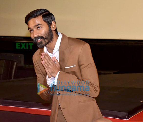 photos dhanush snapped at the extraordinary journey of the fakir trailer launch 2