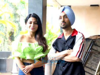 Photos: Diljit Dosanjh and Neeru Bajwa snapped promoting their Punjabi film 'Shadaa'