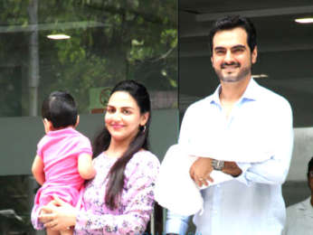 Photos: Esha Deol snapped with her new born baby at Hinduja Hospital in Khar