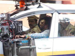Photos: Rajinikanth snapped during a shoot in Mumbai