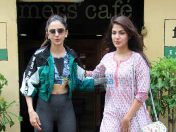 Photos: Rakul Preet Singh and Rhea Chakraborty spotted at Farmers’ Cafe in Bandra