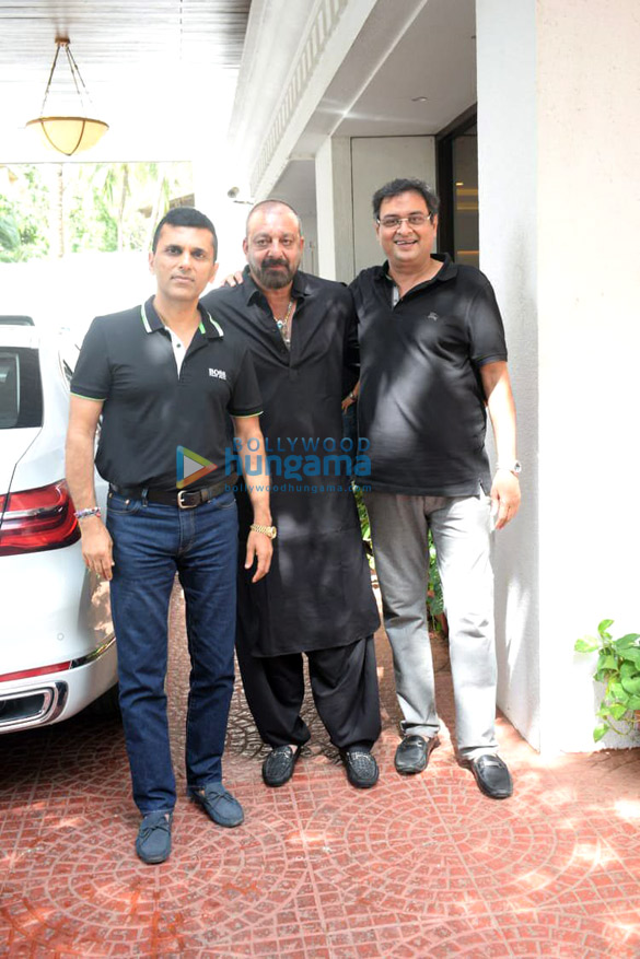 photos sanjay dutt spotted at anand pandits office in juhu 1 2