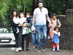 Photos: Sunny Leone and Daniel Webber snapped with their kids at play school in Juhu