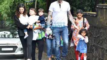Photos: Sunny Leone and Daniel Webber snapped with their kids at play school in Juhu