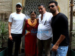 Photos: Vicky Kaushal and Sunny Kaushal snapped with their parents at Bayroute in Juhu