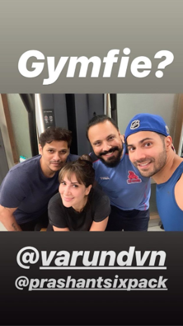Woah! This photo of Varun Dhawan and Kim Sharma coincidentally bumping into each other in the gym has left us SURPRISED! 
