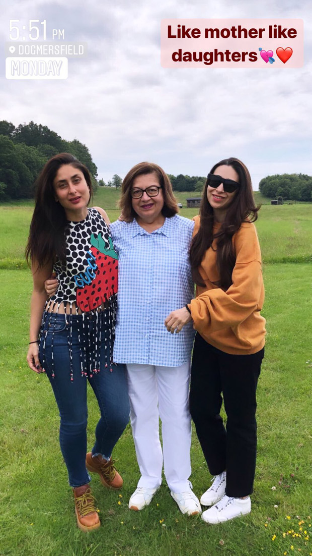 Karisma Kapoor shares the perfect ‘mother-daughters’ photo with Kareena Kapoor Khan and Babita from their London trip!