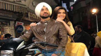 on the sets of the movie Arjun Patiala