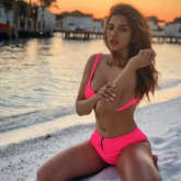HOT! Shama Sikander soaking up the sun and sand in a pink bikini is sure to give you vacation goals